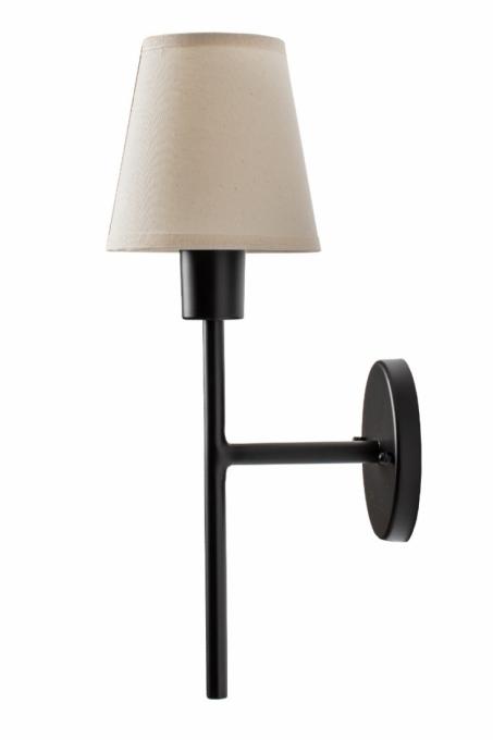 Arandela Foco Metallo Tocheiro Mini Cúpula Tecido 1L E27 380x130x160mm AR 124