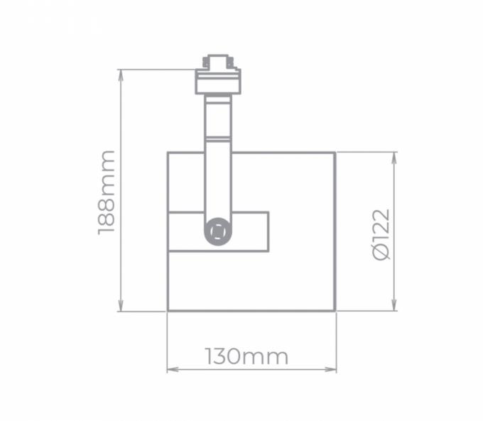 Spot para Trilho Stella Flow AR111 GU10 Branco Ø122x130x188mm SD1980BR