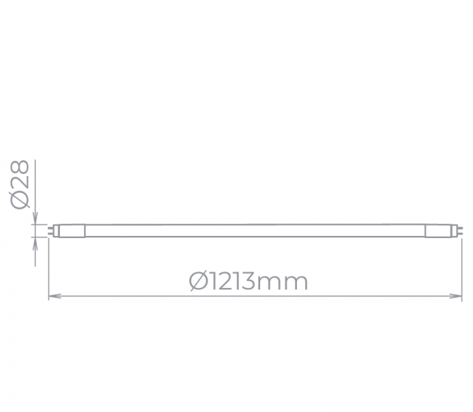 Lâmpada Stella Tubular T8 18 Watts 1200mm 3000K 200° Bivolt G13 STH9617/30 