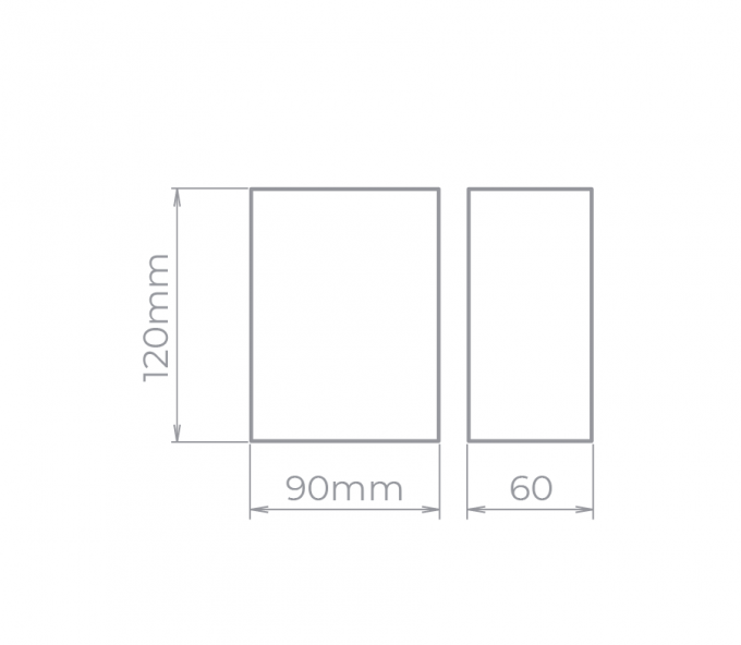 Arandela Stella Effekt 8 Watts 3000K IP65 Facho Duplo Aberto 120x90mm Preto STH6731/30