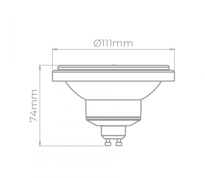 Lâmpada Led Stella AR111 GU10 11 watts 2700K 24° Bivolt STL23444/27