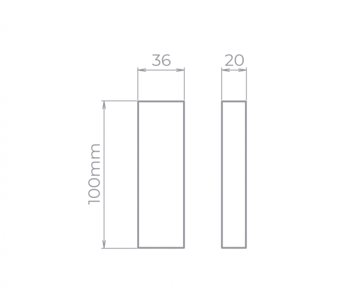 Arandela Stella Wall Mini 5 Watts 3000K IP65 100x36mm Branco Fachos Fechados STH9732BR/30