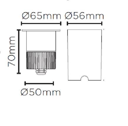 Embutido de Solo Stella Focco Grid 5 Watts 3000K IP67 12° Bivolt Grade Antiofuscante Preto STH8716/30
