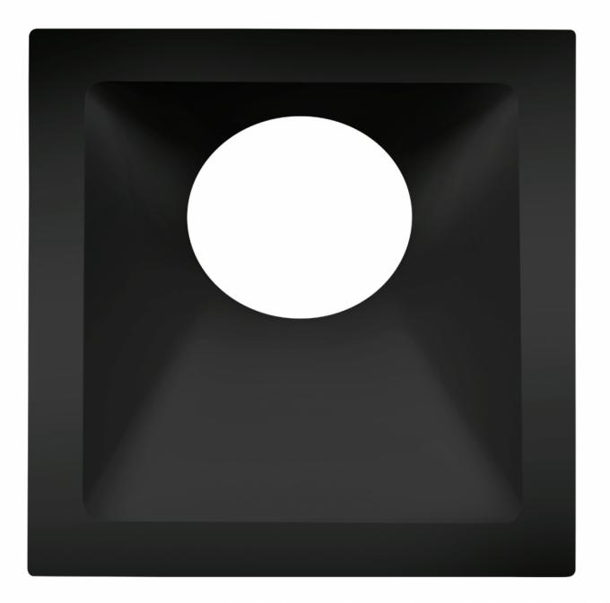 Spot Embutido Angular Stella Square Angle Preto 25° Dicróica 96x96mm STH8970PTO
