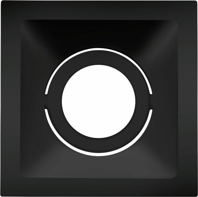Spot Embutido Direcionável Stella Square Preto Dicróica 96x96mm STH8915PTO
