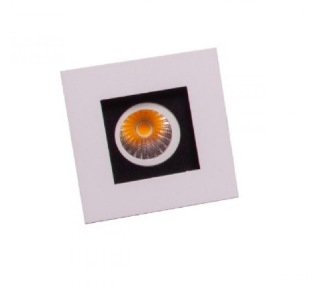Embutido Eisen Recuado Direcional Mini Dicróica Alumínio 70x70mm EM701