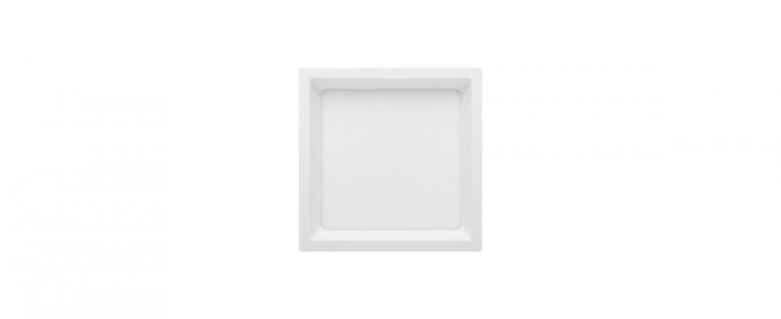 Plafon Sobrepor Stella Deep Branco Recuado 12 Watts 4000K 160x160mm STH20902BR/40