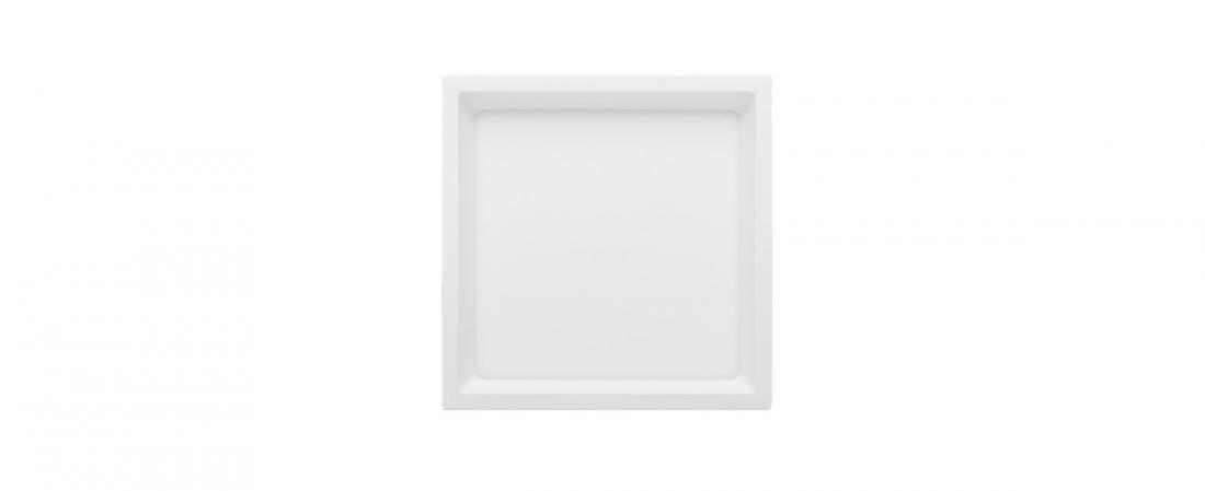 Plafon Sobrepor Stella Deep Branco Recuado 17 Watts 3000K 191x191mm STH20903BR/30