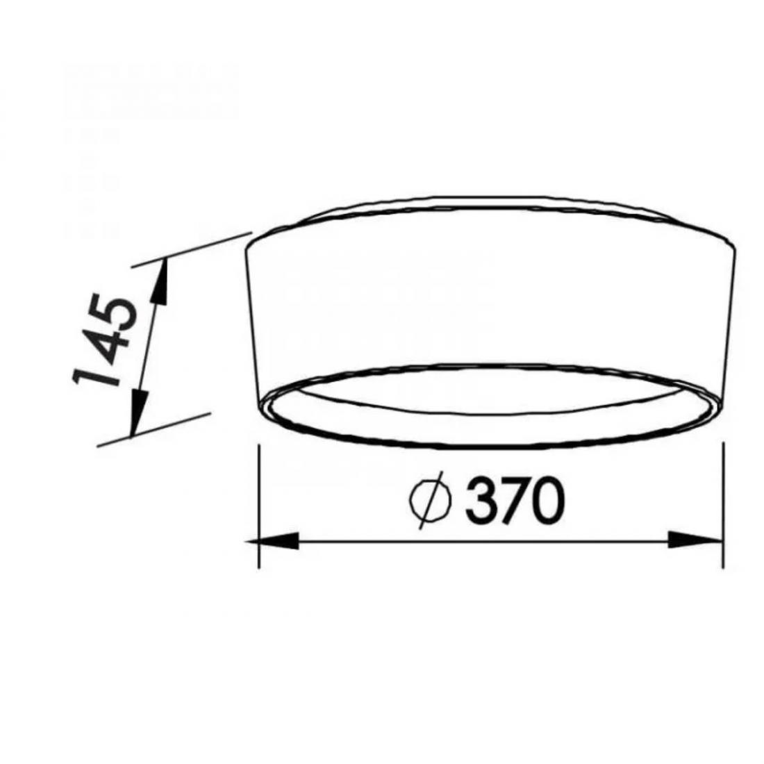 Plafon Sobrepor Newline Circle 4L E27 Ø370x145mm SN10151