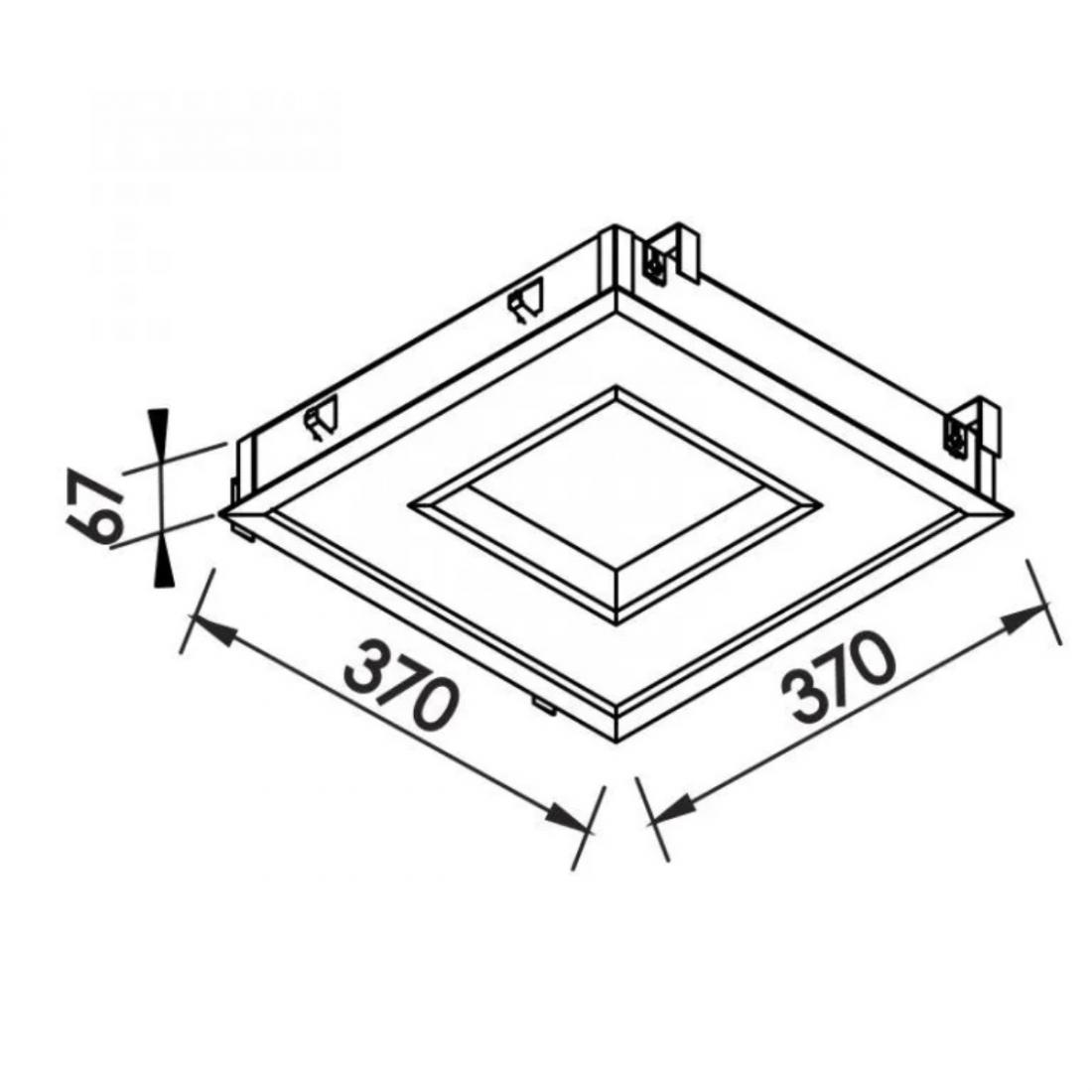 Plafon Embutido Newline New Chess 25,2 Watts Bivolt 370x370x67mm 501LED