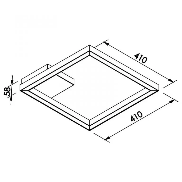 Plafon Sobrepor Newline Fit25 33,6 Watts Bivolt 410x410x58mm 691LED
