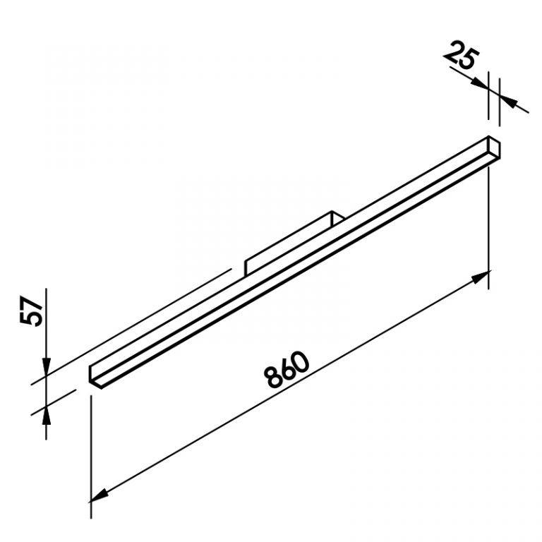 Plafon Sobrepor Newline Fit25 24 Watts Bivolt 860x25x57mm 631LED