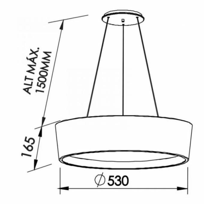 Pendente Newline Circle Redondo 6L E27 Ø530x140mm SN10155