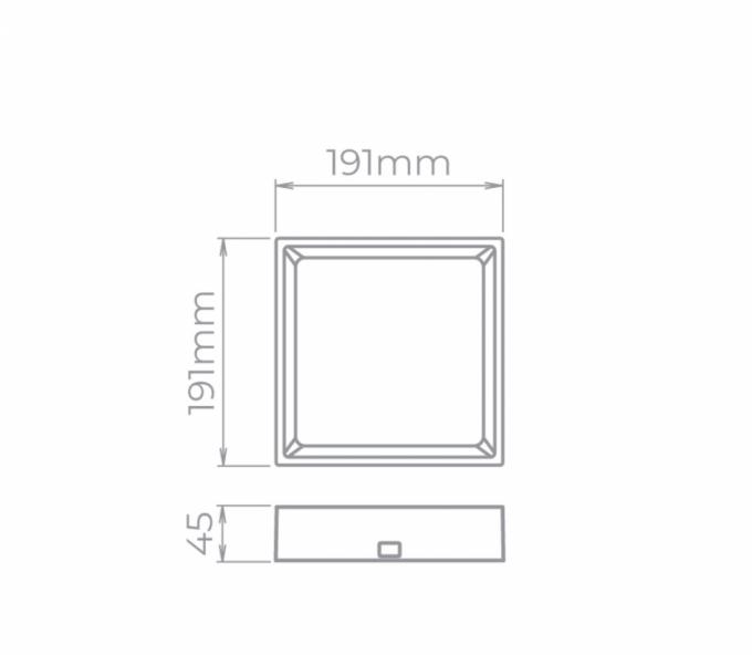 Plafon Sobrepor Stella Deep Branco Recuado 17 Watts 4000K 191x191mm STH20903BR/40