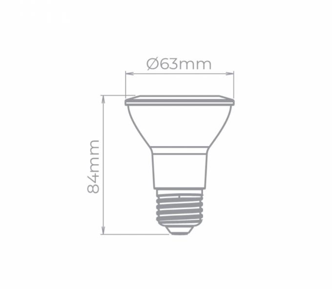 Lâmpada Led Stella PAR20 E27 5,5 watts 3000K 40° Bivolt STH9024/30