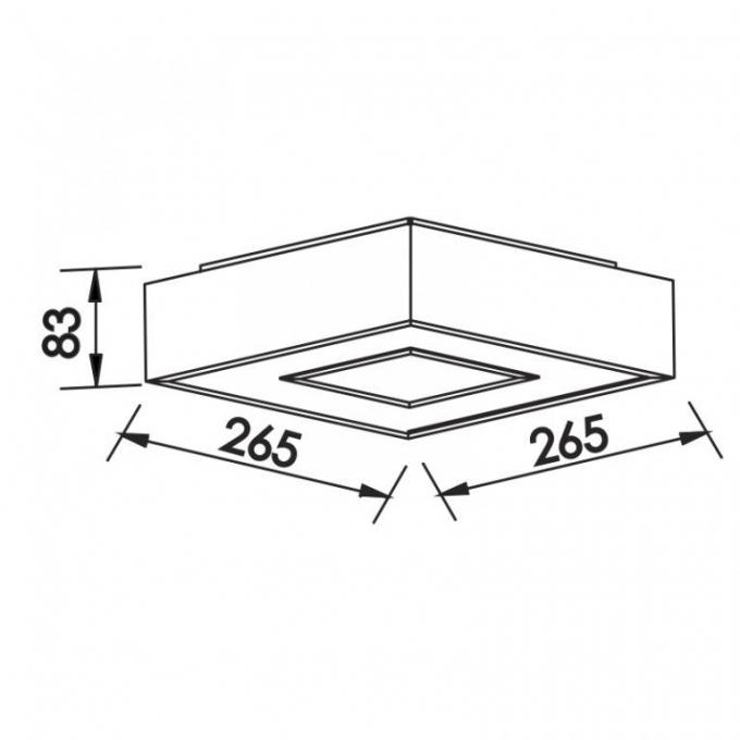 Plafon Sobrepor Newline New Chess 16,8 Watts Bivolt 265x265x83mm 510LED