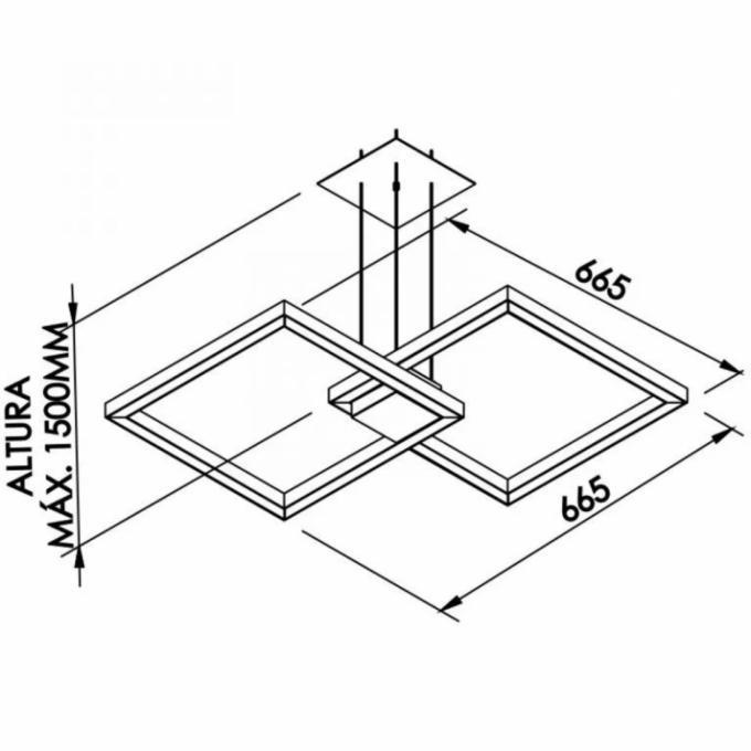 Pendente Newline Fit25 67,2 Watts Bivolt 665x665x65mm 706LED