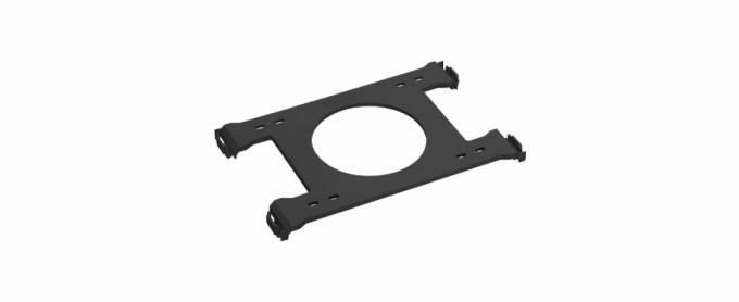 Plafon Sobrepor Stella Deep Preto Recuado 22 Watts 3000K 253x253mm STH20904PTO/30