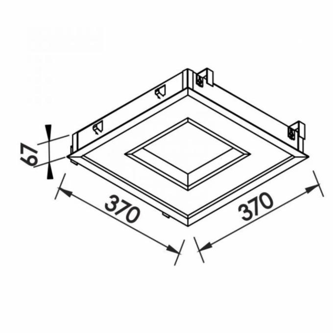 Plafon Embutido Newline New Chess 25,2 Watts Bivolt 370x370x67mm 501LED