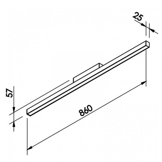 Plafon Sobrepor Newline Fit25 24 Watts Bivolt 860x25x57mm 631LED