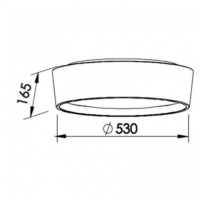 Plafon Sobrepor Newline Circle 6L E27 Ø530x165mm SN10152 