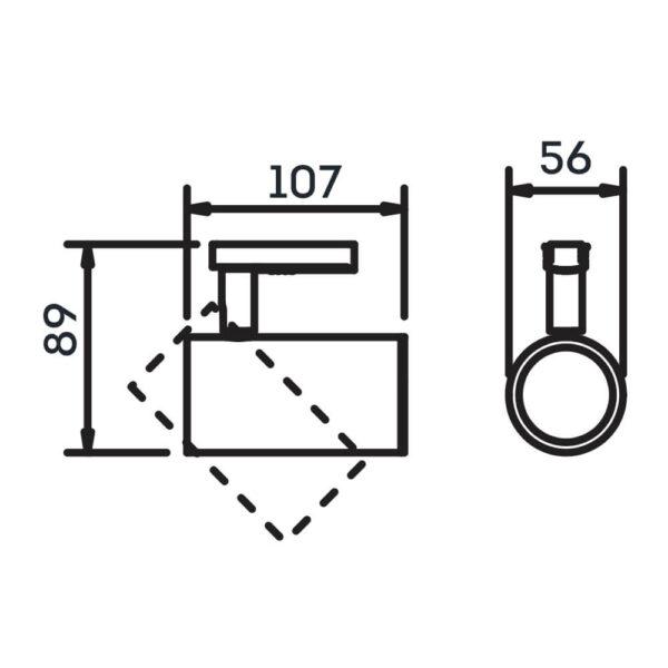 Spot para Trilho Newline Lisse 1L Dicróica 56x107x89mm IN50925