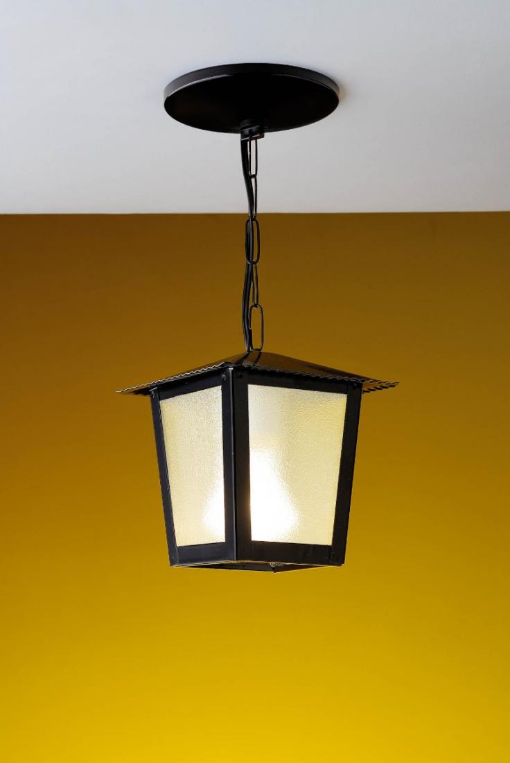 Pendente Ideal Colonial Quadrado Aço Fosfatizado e Termoplástico 1L E27 320X150X150mm L-2-C