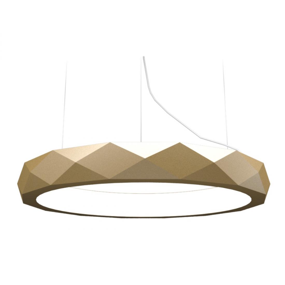 Pendente Accord Anel Facetado Horizontal 58 Watts 2700K Bivolt Ø800x120mm 1358LED