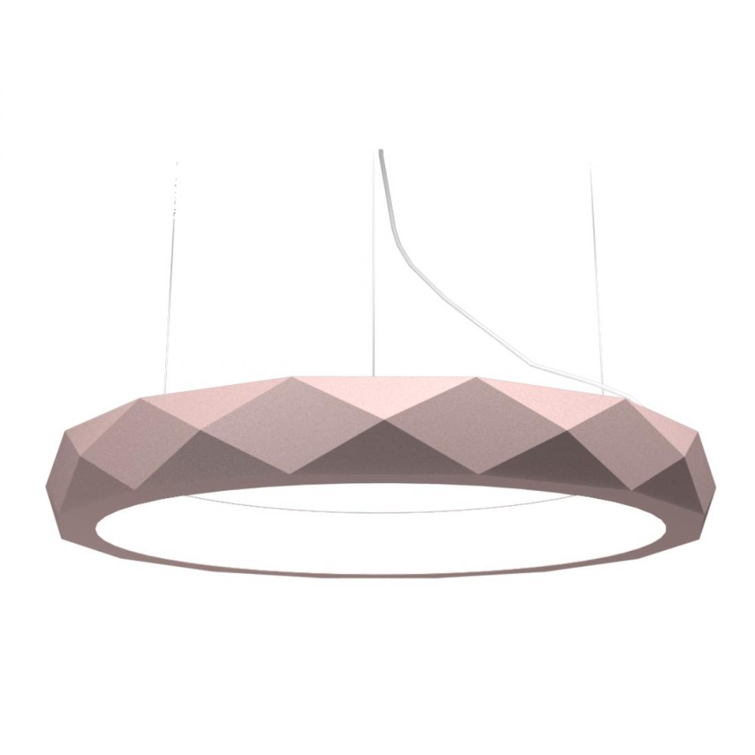 Pendente Accord Anel Facetado Horizontal 58 Watts 2700K Bivolt Ø800x120mm 1358LED