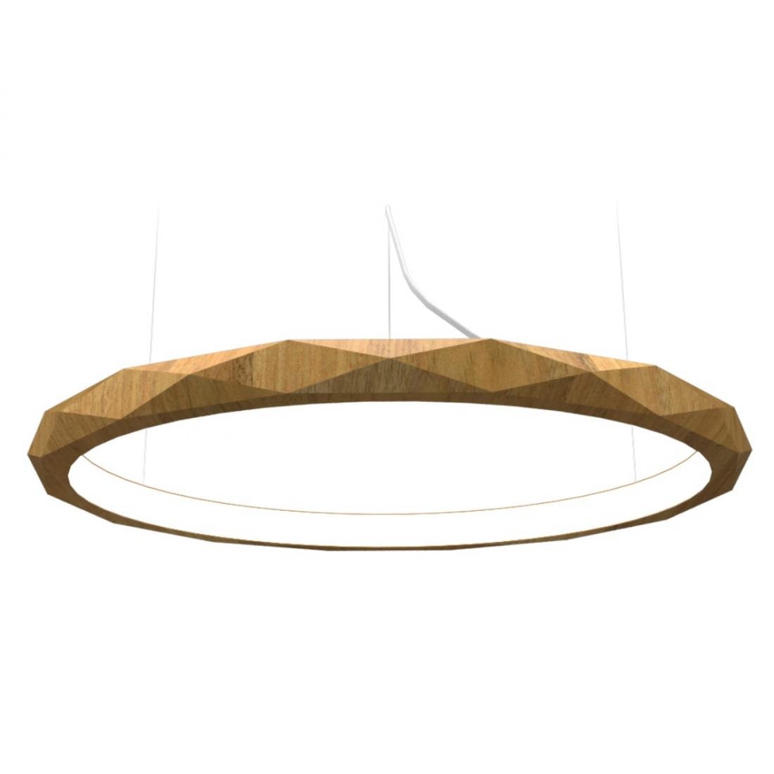 Pendente Accord Anel Multifacetado Horizontal 21 Watts 2700K Bivolt Ø600x60mm 1354LED
