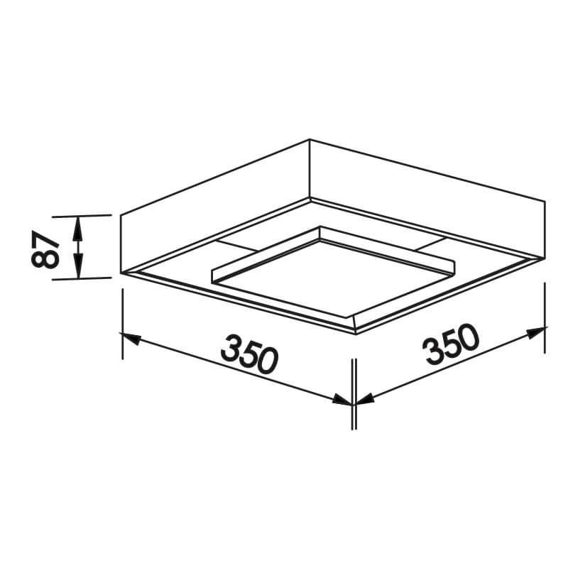 Plafon Newline New Picture LED 8,4 Watts Bivolt 350x350x87mm 545LED