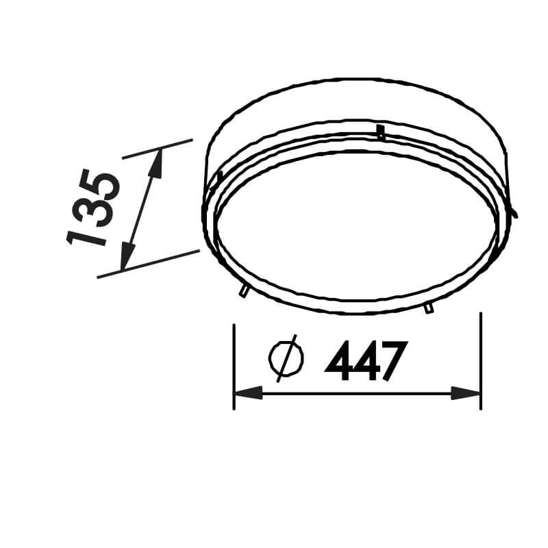 Luminária Embutir Newline No Frame II 6L E27 Ø447x135mm IN60252
