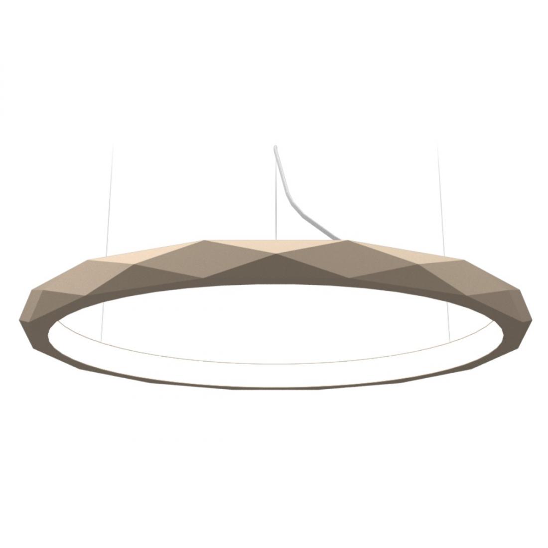 Pendente Accord Anel Multifacetado Horizontal 29 Watts 2700K Bivolt Ø800x60mm 1355LED