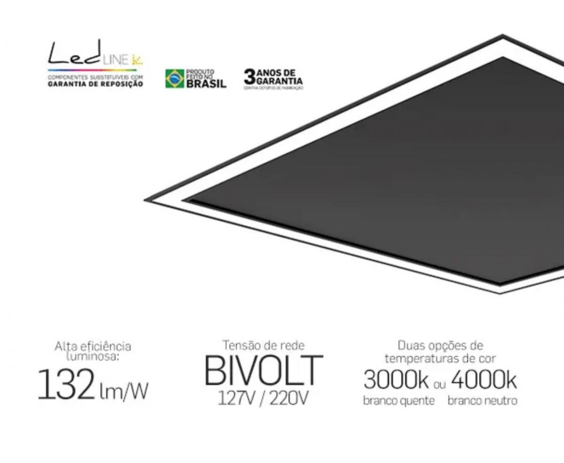 Plafon Embutido Newline Fit Edge 16,8 Watts 230x230x40mm EM0121LED