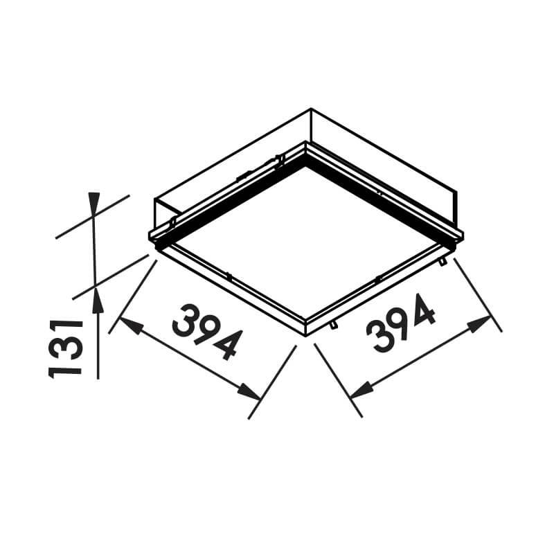 Luminária Embutir Newline No Frame II 6L E27 394x394x131mm IN60203
