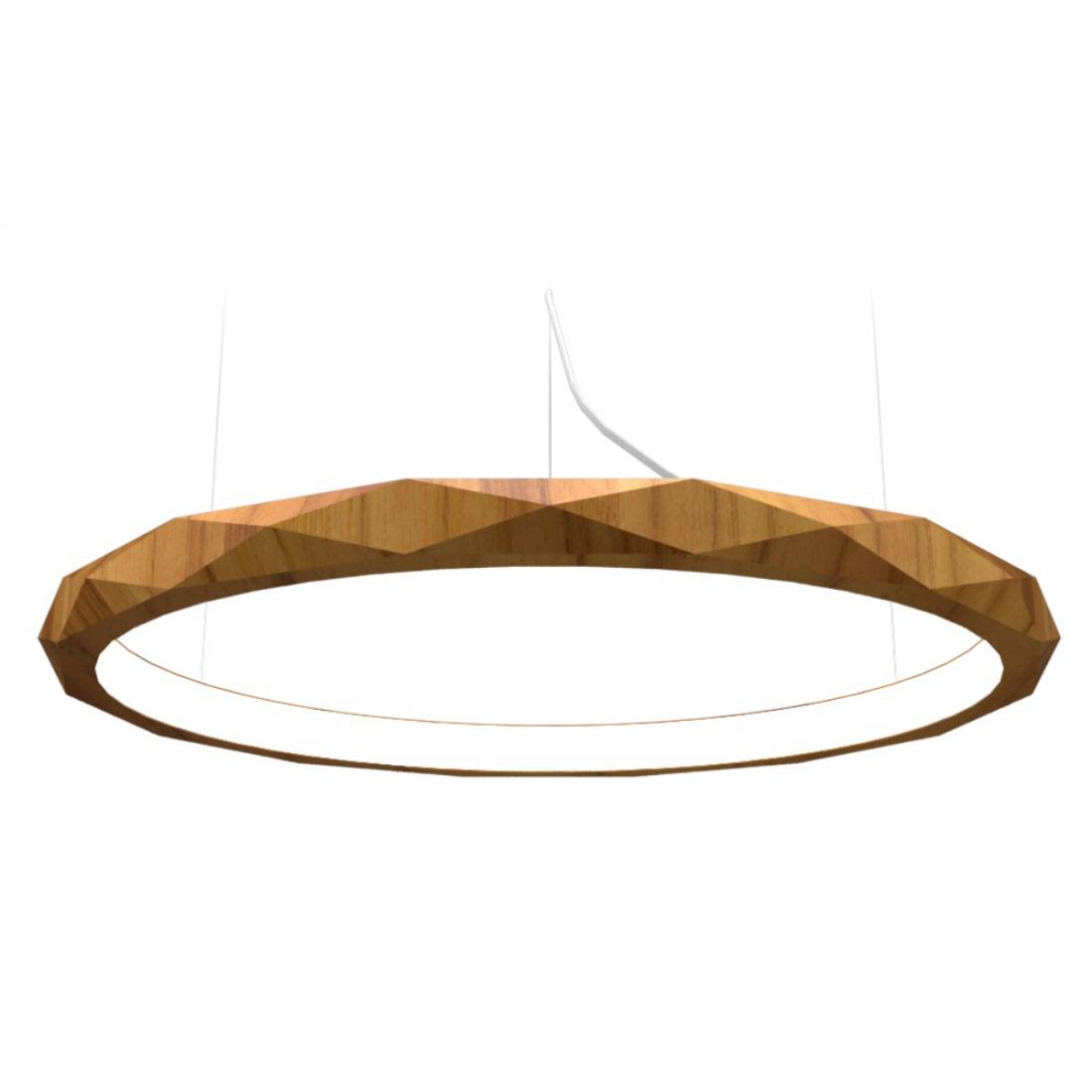 Pendente Accord Anel Multifacetado Horizontal 21 Watts 2700K Bivolt Ø600x60mm 1354LED
