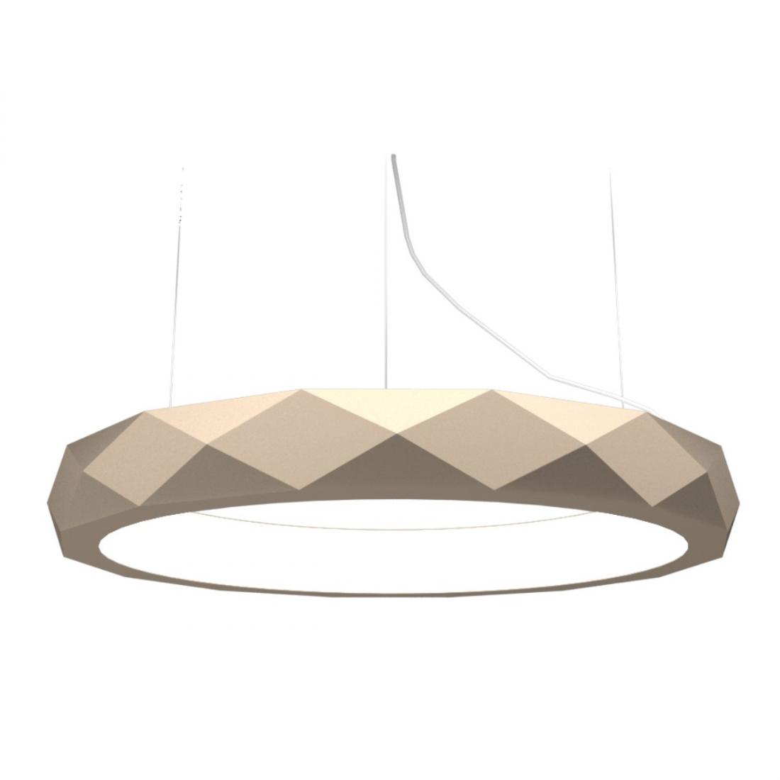 Pendente Accord Anel Facetado Horizontal 58 Watts 2700K Bivolt Ø800x120mm 1358LED
