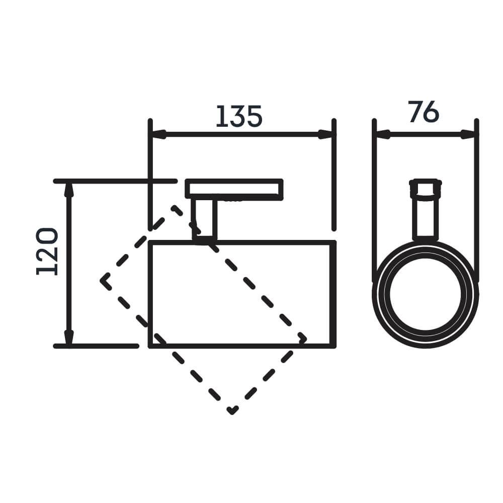 Spot para Trilho Newline Lisse 1L PAR20 76x135x120mm IN50935