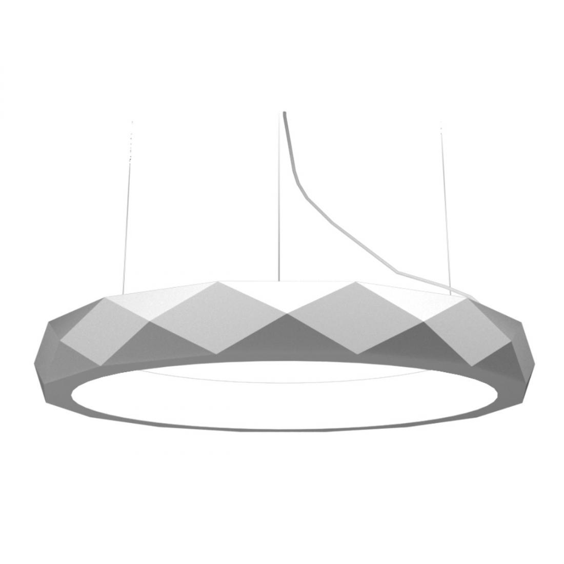 Pendente Accord Anel Facetado Horizontal 58 Watts 2700K Bivolt Ø800x120mm 1358LED
