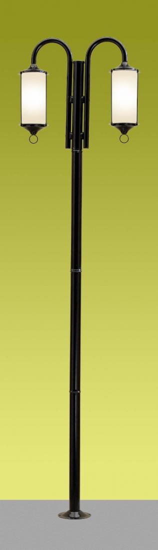 Poste Ideal Munich Vidro Cilíndrico Fosco 2L E27 2200mm P-42/2