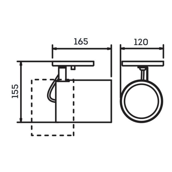 Spot Sobrepor Newline Lisse II 1L PAR30 120x165x155mm IN55665