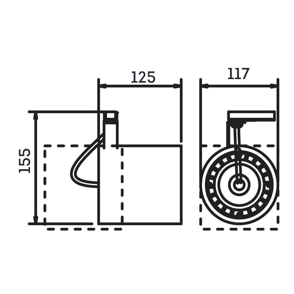 Spot para Trilho Newline Lisse II 1L AR111 125x117x155mm IN55955