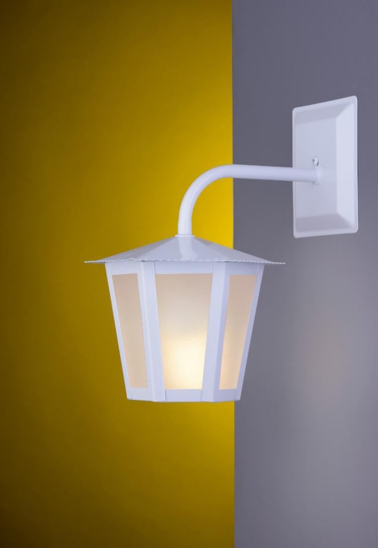 Arandela Ideal Colonial Sextavada Pequena Aço Fosfatizado e Vidro 1L E27 290x190x260mm L-1-B