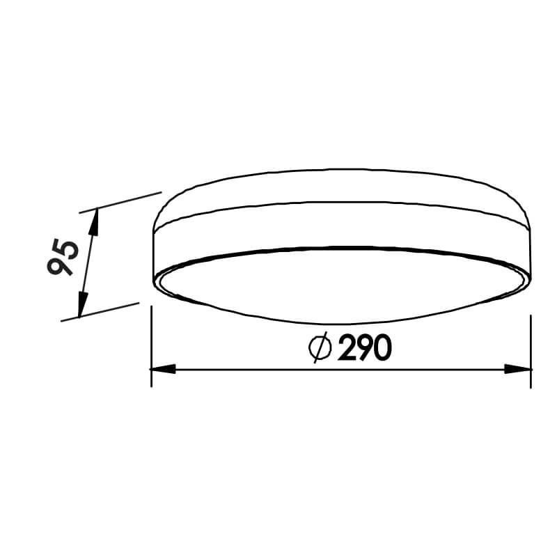 Plafon Sobrepor Newline Victoria 2L E27 Ø290x95mm 160