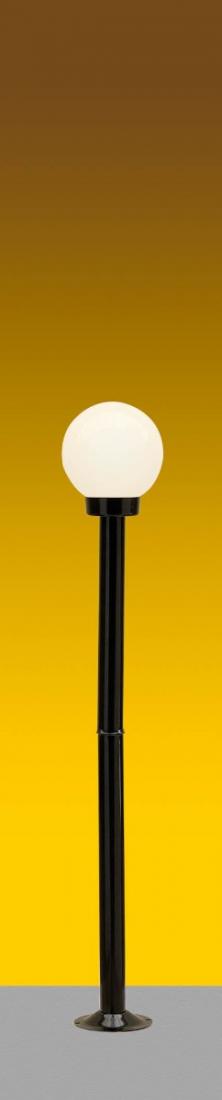 Poste Ideal Solarium Alumínio e Globo Polietileno 1L E27 1180mm PA-1010 C/GP