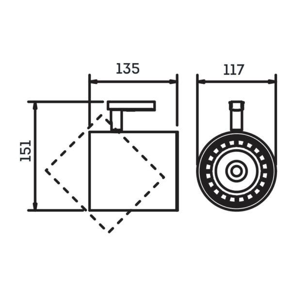 Spot para Trilho Newline Lisse 1L AR111 117x135x151mm IN50955