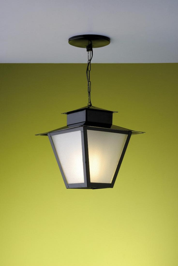 Pendente Ideal Colonial Aço Fosfatizado e Termoplástico 1L E27 410X240X240mm L-7-C