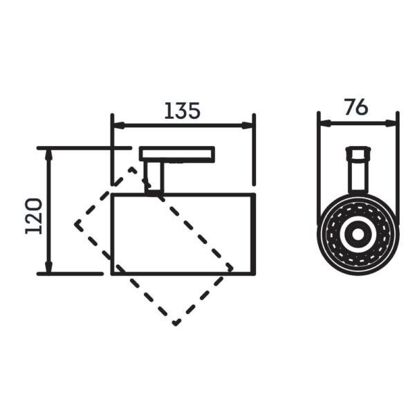 Spot para Trilho Newline Lisse 1L AR70 76x135x120mm IN50945