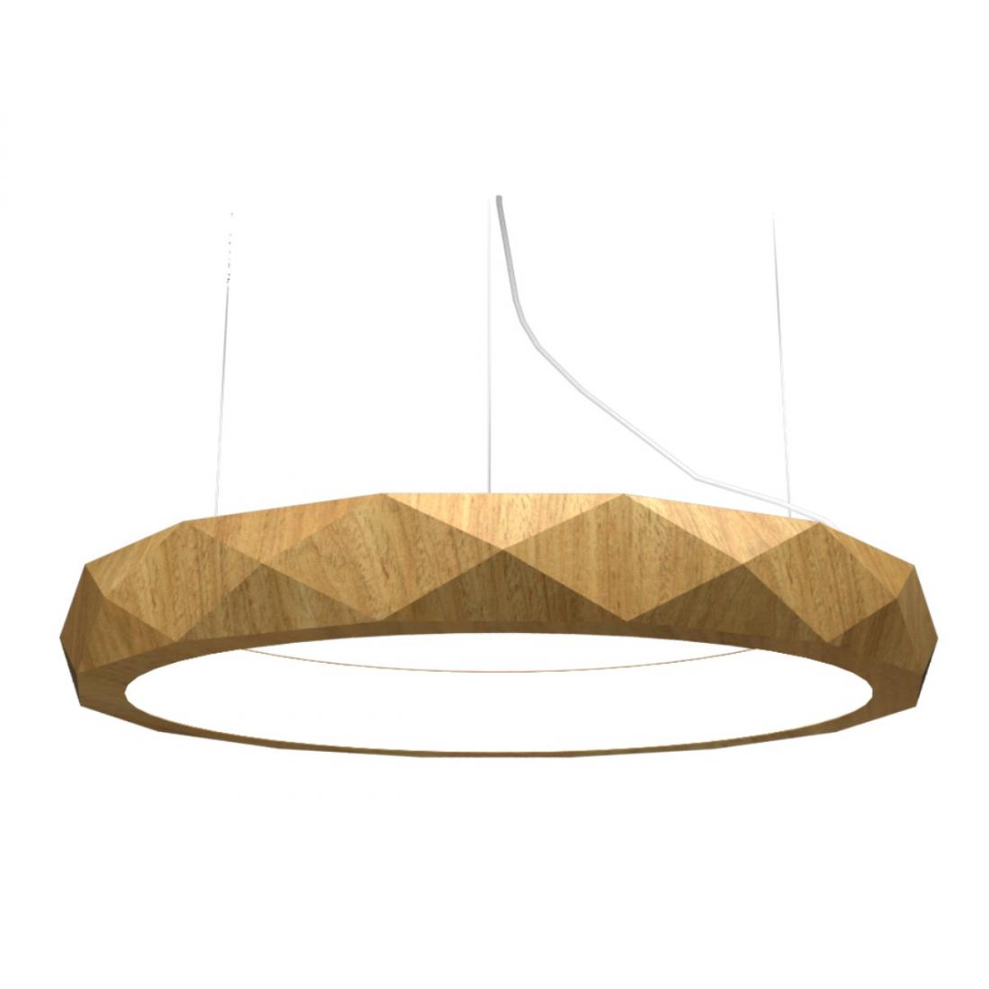 Pendente Accord Anel Facetado Horizontal 58 Watts 2700K Bivolt Ø800x120mm 1358LED