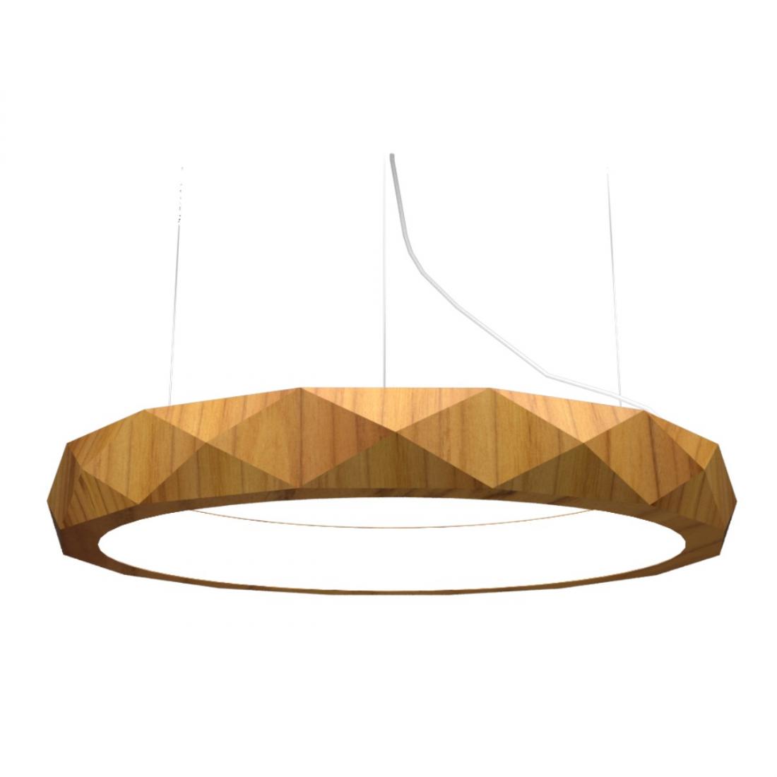 Pendente Accord Anel Facetado Horizontal 58 Watts 2700K Bivolt Ø800x120mm 1358LED